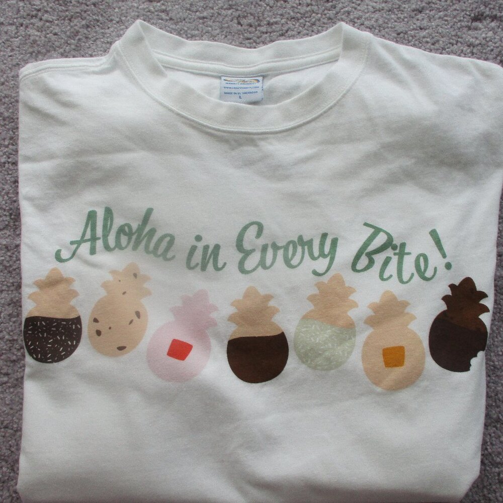 HONOLULU Cookie Company Anniversary Tee shirt Short sleeve white Size L